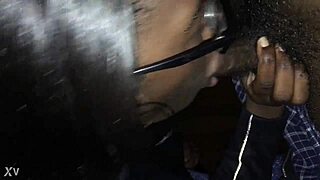 this college nerd ebony just sucks dick to finish her homework right