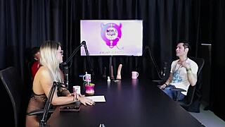 blonde gets hot, strips sheer after swinger frees her up - jow jow red