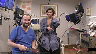 rebel wyatt spreads pierced shaved pussy backstage in latex gloves