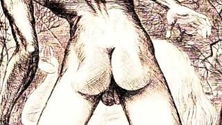 Vintage erotic art captures antique passion