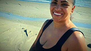 african couple licks sweaty armpits and salty beach pussy in doggystyle