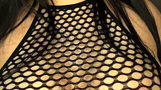 Curvy Brunette Babe Worships Own Big Tits In Wet Pussy Fuck!