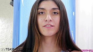 College Brunette Recalls Thrilling Details of Her Steamy First Sexual Experience on Camera