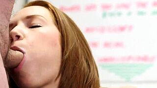 Feisty Beauty Swallows Massive Cum Load Gleefully
