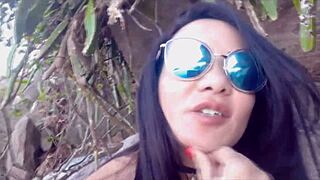 latina milf on beach spreads for big cock clit licking and monster dick muff diving relaxation