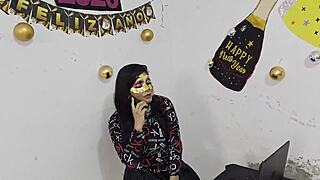 Sexy Latina Boss Seduces Worker with Dirty Confessions in Midnight Water Tank Fantasy