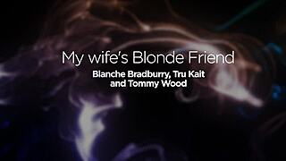 my wife sets up threesome with big boobs pornstar blanche bradburry for dirty ass licking riding