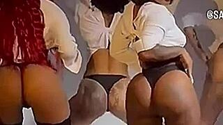 santana's shop girls twerk wild in group frenzy