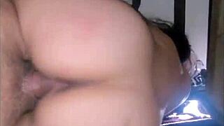 Latina's huge ass shakes bouncing on cock in bedroom ride