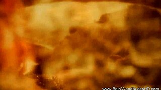 exotic dancer's teasing strip catches eyes with her sensual curves and ripped clothes reveal