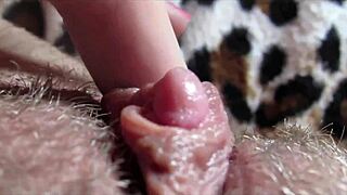 She swells with ecstasy in BIG CLIT ORGASM closeup