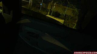 Arab Amateur Girl Picked Up on Crowded Street Corner Outdoors