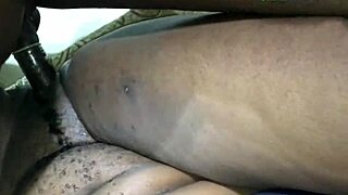 Horny thick African ebony BBW fucks neighbor doggystyle creampie wet