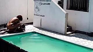 i caught neighbor fucking black stud poolside