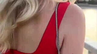 Vera Jarw's juicy blonde tits bounce on huge cock in Budapest