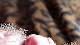 She swells with ecstasy in BIG CLIT ORGASM closeup