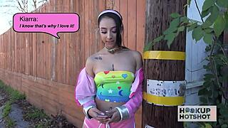 Kiarra Kai craving Bryan Gozzling's extreme deepthroat facefucking and rough doggystyle pounding?