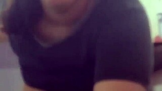 Thick stepmom sneaks into kitchen for taboo pounding with young stud