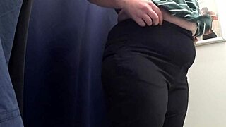 omg my huge ass in tight white panties squeezes into leggings... watch me!