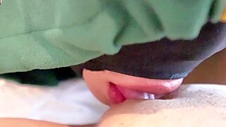 69 with sexy thai housewife licking wet pussy till mouth floods
