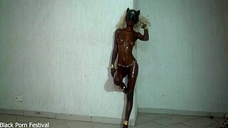 imagine my oily tits shining on this perfect skinny black body