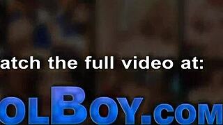 sexy blonde gulps piss and cum in wild hardcore frenzy