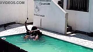 i caught neighbor fucking black stud poolside