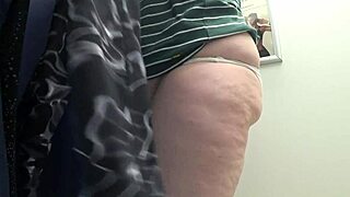 omg my huge ass in tight white panties squeezes into leggings... watch me!