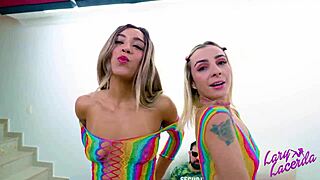 Two Naughty Brazilian Sluts Stuffed with Cum and Cock Deep in Asses
