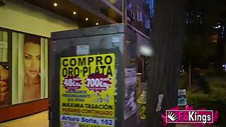 she flashes tits on tour then bends for first big cock anal pounding doggystyle outdoors