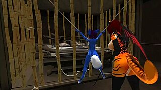 BLUE VIXEN POUNDED RAW BY FURRY SHEMALE LATEX FUCK FEST!