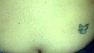 Wife's milf ass cheeks peek from thong panties begging for hot cumshot tribute