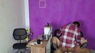 Curvy colombian milf bent over taking big black cock doggystyle