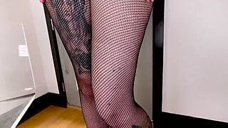 sexy blonde harley quinn pigtails babe arielle aquinas deepthroats huge cock pov then swallows cum using fleshlight