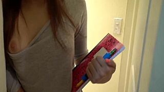 Step Daughter Caught Spying On Horny Step Dad - Fingers Herself Watching Daddy Stroke!