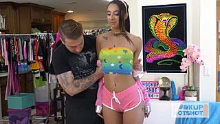 Kiarra Kai craving Bryan Gozzling's extreme deepthroat facefucking and rough doggystyle pounding?