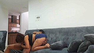 stepsister's tight juicy pussy gets licked and spanked in shower