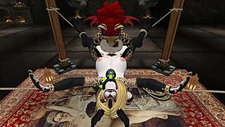 Demon Hunter's Heart Pounds with Shemale Furry Monster Blowjob Ecstasy