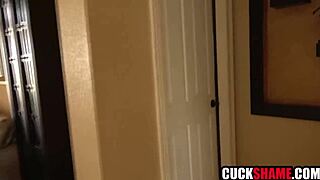 cuck spies on wife slurping stranger's cock in sloppy cheating session he secretly loves