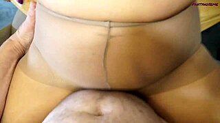 Hubby Captures Kitchen Pantyhose Fuck With Mature Wife