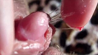 She swells with ecstasy in BIG CLIT ORGASM closeup