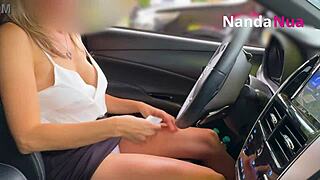 wife flashes tits trades panties with gas station attendant in public outdoor thrill