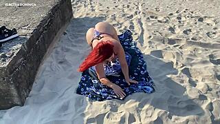 Prostitute Hired for Beach Blowjob Hidden Outdoor Voyeur Action!
