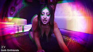 Violet Gems' Hairy Pussy Takes Rough Doggystyle Pounding