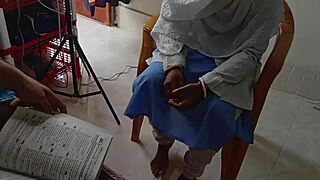 Bangladeshi student tempts her teacher in private bedroom roleplay session