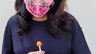 Desi wife sister begs for my real lollypop deepthroat lick then thrusts inside her tight amateur pussy in bedroom