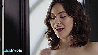 Slender Brunette Pounded Missionary Cum on Trimmed Bush