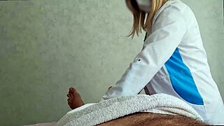 A Beautiful Masseuse DOCTOR With BIG TITS Handles Client's HUGE COCK Erection At Hospital