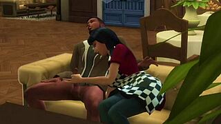 black guy bends latina over fucks her pussy doggystyle on date night