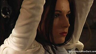Dom Madame Strips and Fingers Big Natural Boobed Lesbian Slave to Orgasm!